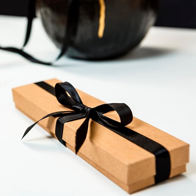 Black Satin Ribbon - 1/4 inch x 50 Yards, Double Face Solid Color, Thick and Durable Ribbon Roll for Gift Wrapping, Crafts, Hair and Multiple Decorations