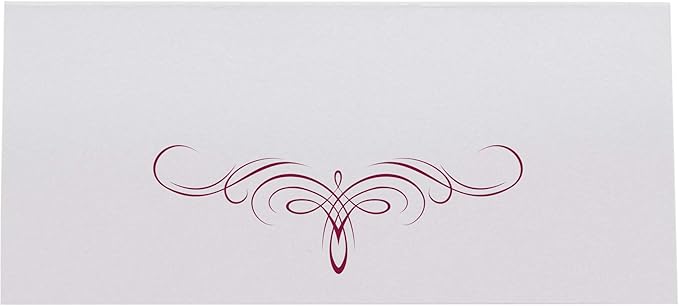 Decadent Flourish Printable Place Cards, Burgundy (Choose Color), Set of 150 (25 Sheets), Laser & Inkjet Printers - Wedding, Party, Dinner, and Special Events - Made in the USA