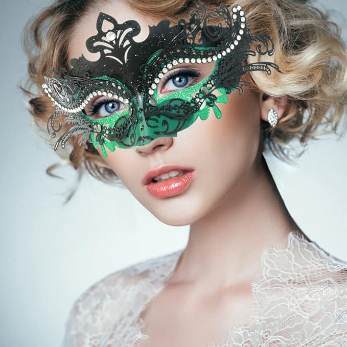Coddsmz Couple Masquerade Mask Set - Venetian & Mardi Gras Mask for Women & Men