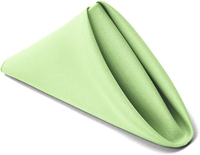 TableLinensforLess 17"x17" Polyester Cloth Napkins, Set of 6 (Mint) | Easy-Care, No-Iron Finish, Superior Color Retention, Machine Washable