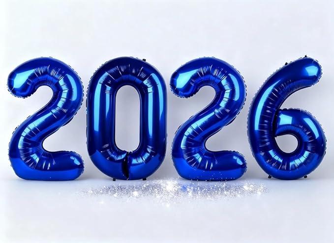 2026 number balloon midnight blue
