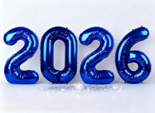 2026 number balloon midnight blue