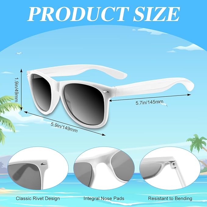 Colorful Party Sunglasses Bulk 20 Packs for Wedding Beach Summer Pool Party Supplies Goodie Bags Stuffers