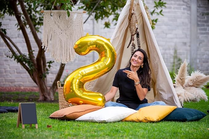 40 Inch Big Gold 29 Balloon Number, Jumbo Giant Happy 29th Birthday Party Decorations, Large 29 Mylar Foil Anniversary Birthday Party Engagement Decorations