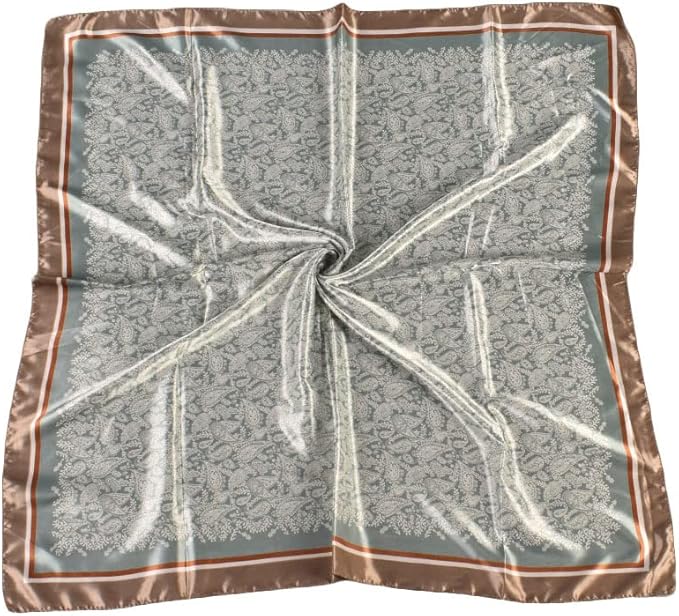 4Pcs Silk Head Scarves for Women Satin Hair Scarf 35”Large Square Bandana Silk Like Neck Scarf Shawl