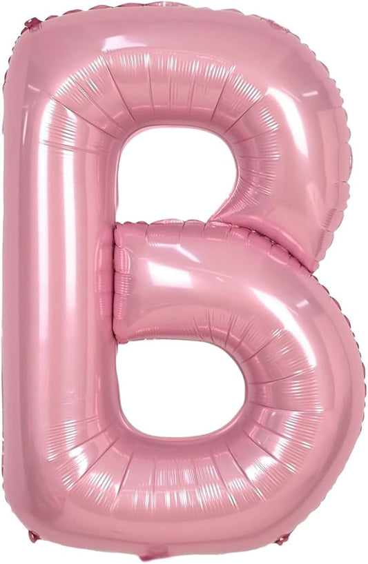 Pink Letter B Balloons,40 Inch Balloons Letter B Mylar Helium Large Pink B Balloon for Birthday Party Anniversary Decorations