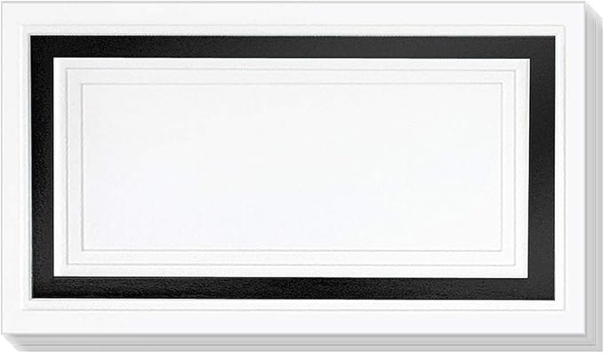 White 38lb Cover Stock Folded Place Cards with Black Foil Border, Micro-Perforated, 2" x 3 1/2", 100/Pack, Laser and Inkjet Compatible