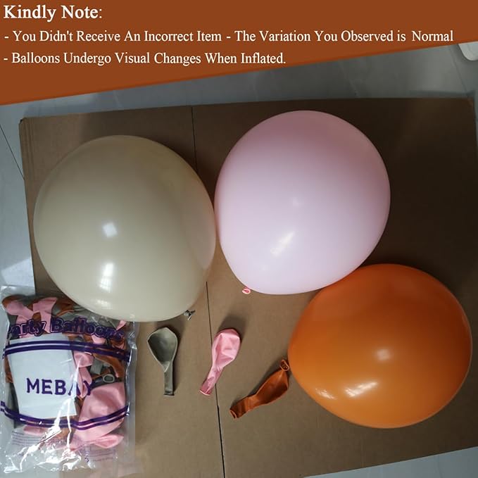 Burnt Orange Boho Balloon Garland Arch Kit, 155Pcs Pastel Brown Macaron Pink Balloons for Fall Baby Shower ThanksGiving Birthday Party Decorations