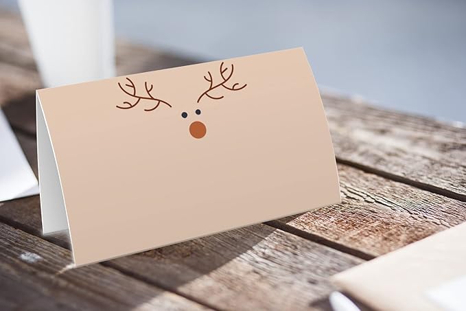 FZ-a95 Christmas Food Tent Labels - 25 Pack Table Place Cards - Perfect for Banquet, Buffet Food Label, Party