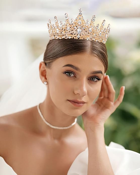 Crowns for Women - Tiaras for Women Crystal Queen Crown for Birthday Costume Party Celebration