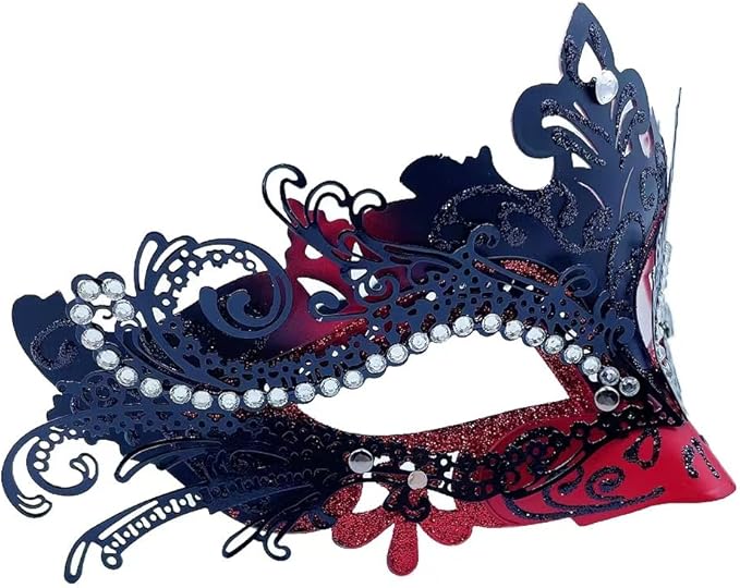 Couple Masquerade Mask Set - Venetian Style Masks for Halloween, Costume Parties and Carnival