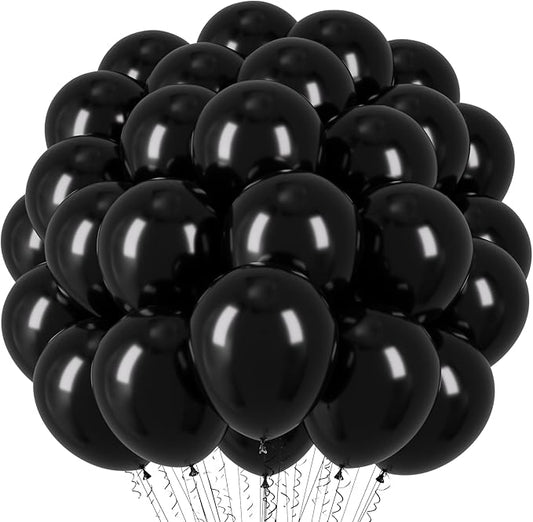 Black Balloons, 66pack 12inch Black Latex Party Balloons for Graduation, Wedding, Birthday, New Year, Baby Shower, Anniversary, Holiday Party Decorations