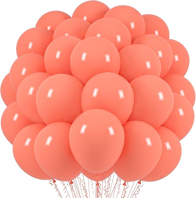 Coral Red Balloons, 66pack 12inch Pastel Red Latex Party Balloons for Birthday Baby Shower Graduation Wedding Gender Reveal Valentine's Day Christmas Party Decorations