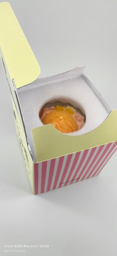Generic Ice Cream Aromatherapy Candles, Glass Goblet, Decorative Dessert Shape, Fruit Fragrance, Christmas Birthday Festival Gift (Fragrant Peach)