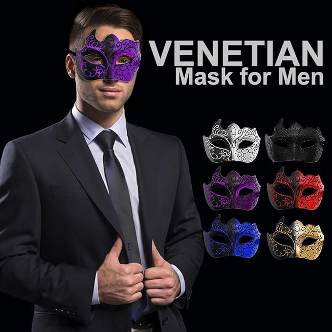 Masquerade Masks for Women Men Couple Lace Eye Mask for Venetian Carnival Halloween Party Ball Prom Costume Mardi Gras