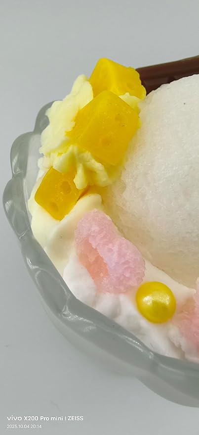 Generic Ice Cream Aromatherapy Candles, Glass Goblet, Decorative Dessert Shape, Fruit Fragrance, Christmas Birthday Festival Gift (Jasmine Pineapple)