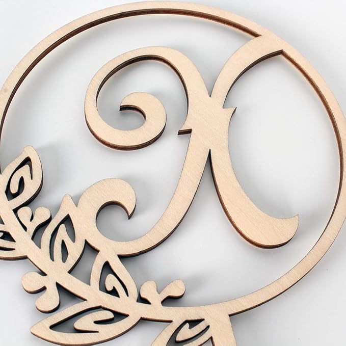 LINGTEER Personalized Inital Letter X Wood Cake Topper Perfect for Birthday Rustic Wedding Anniversary Keepsake Party Decoration