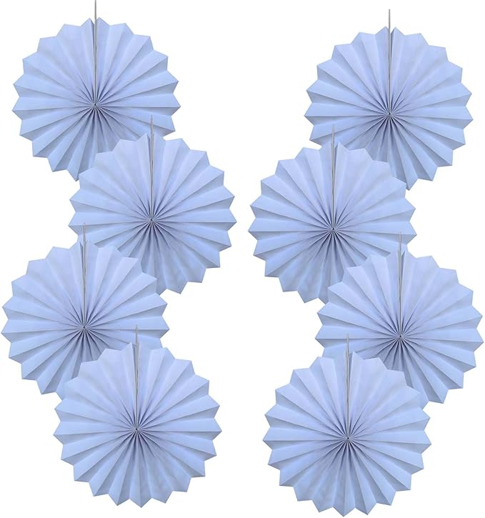 White Party Decorations,Wedding Decorations for Party Events Accessories,White Birthday Decor,Anniversary Decorations,Birthday Decorations for Men 12in Hanging Paper Fans 30 Color DIY Set(White)