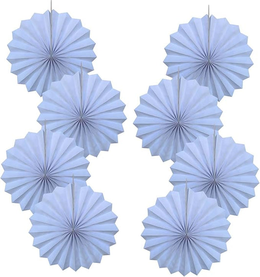 White Party Decorations,Wedding Decorations for Party Events Accessories,White Birthday Decor,Anniversary Decorations,Birthday Decorations for Men 12in Hanging Paper Fans 30 Color DIY Set(White)