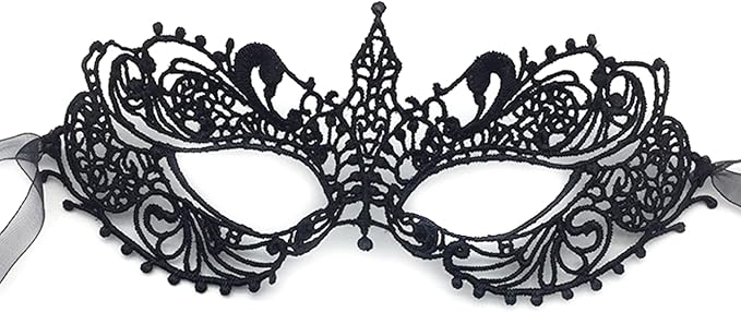 JOYFISCO Masquerade Mask for Women Metal Mask Shiny Rhinestone Venetian Party Prom Ball Bar Halloween Costume Accessory