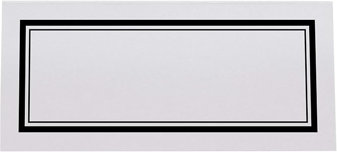 Double Line Border Place Cards, Black (Choose Color), Set of 150, Pre-cut and Scored - Wedding, Party, Dinner, and Special Events - Made in the USA