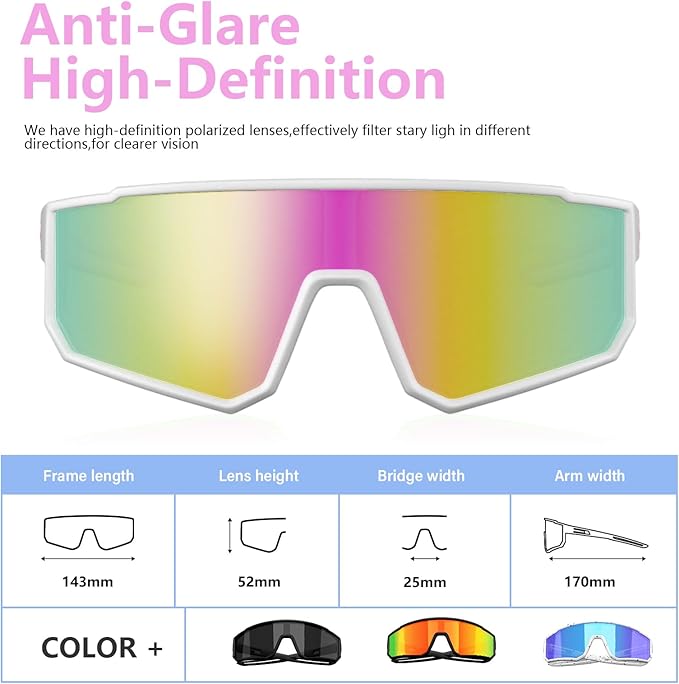 IKTOD 3 Pack Polarized Running Sunglasses for Women Mens Sunglasses UV Protection for Cycling Baseball Fishing