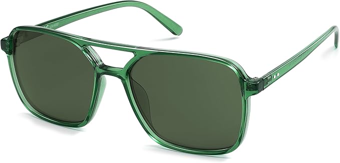 SOJOS Trendy Vintage Aviator Square Sunglasses For Womens Mens Retro 70s UV400 Women Sun Glasses SJ2327