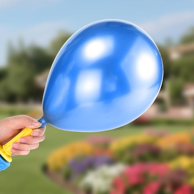 Party Balloons 13 Inch 50 Pcs Assorted Metallic Latex Balloons - Metallic Gold, Silver, Black, Blue & Pink, Helium-Compatible Balloons for Birthday, Wedding, Graduation, Bridal Shower, Bachelorette