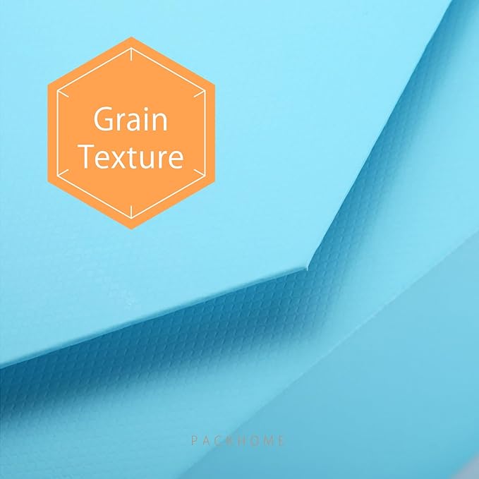 PACKHOME 6 Gift Boxes 9x6.5x3.8 Inches, Rectangle Collapsible Boxes with Magnetic Lids for Gift Packaging (Matte Blue, Grain Texture)