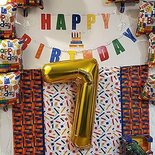 40 inch Gold Number Balloon Giant Foil Helium Balloons Gold Number 7 Balloon for 7th Birthday Party Anniversary Decorations Supplies