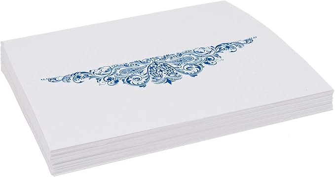 Paisley Place Cards, Royal Blue (Choose Color), Set of 150, Pre-cut and Scored - Wedding, Party, Dinner, and Special Events - Made in the USA