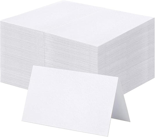 120 Pcs Premium Place Cards, 2x3.5in Small Tent Cards, Blank Fillable Banquet Seat Card, Name Card, Escort Cards, Table Card, Wedding Place Cards for Wedding, Table, Dinner Parties