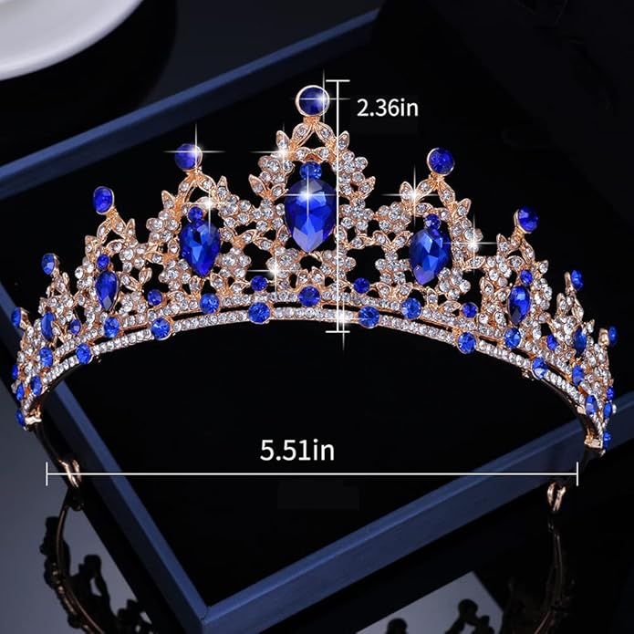 Kamirola - Queen Crown and Tiaras Princess Crown for Women and Girls Crystal Headbands for Bridal, Princess for Wedding and Party（01）