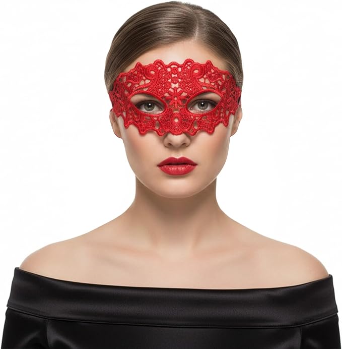 Exlinonline Lace Masquerade Mask Elastic,Fit for Adult,Soft Gentle Material,Specially For Costume,Thememed Party