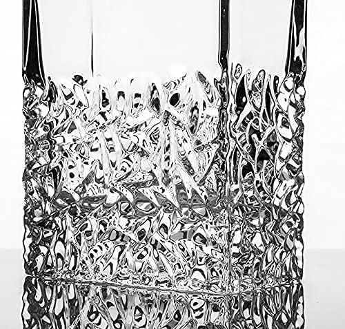 Whiskey Decanter Glasses Set Lead-Free Crystal Glass Scotch Tasting Cups Wine Bottle for Drinking Irish Whisky Bourbon Tequila tumbler (Leaves, 1 Decanter & 6 Glasses Set)