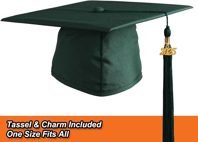 OSBO GradSeason Matte Graduation Cap and Gown 2025 Set with Tassel for High School & College 10 Colors