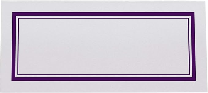 Double Line Border Printable Place Cards, Eggplant (Choose Color), Set of 150 (25 Sheets), Laser & Inkjet Printers - Wedding, Party, Dinner, and Special Events - Made in the USA