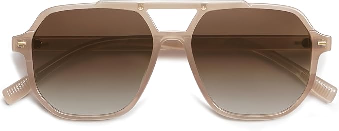 SOJOS Retro Trendy Aviator Polarized Sunglasses Men Women Vintage 70s Square Stylish Frame Sun Glasses SJ2283