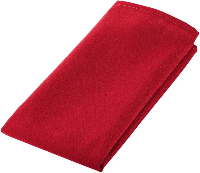 TARAN LIVING Cotton Solid Cloth Dinner Table Napkins Washable Perfect for Dining Table Easter Napkin Cloth Halloween Party Hotel Decor & DIY - Set of 4 18x18 Inch - Red