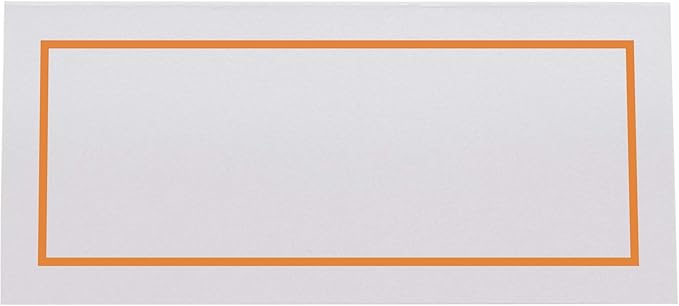 Single Line Border Printable Place Cards, Orange (Choose Color), Set of 150 (25 Sheets), Laser & Inkjet Printers - Wedding, Party, Dinner, and Special Events - Made in the USA