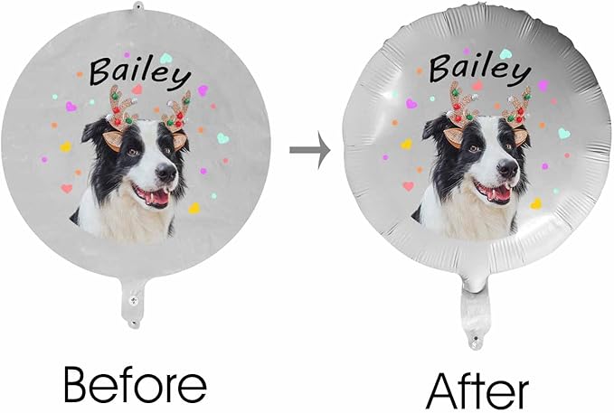 DIYKST Custom 18" Balloons with Logo Personalized Balloon with Photo Text Face on Balloon Design Your Own Balloons