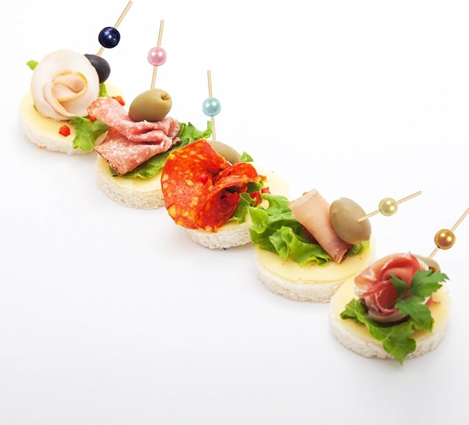 Cocktail Picks for Appetizers, Toothpicks for Appetizers, 100PCS Cocktail Toothpicks for Drinks, Appetizer Skewers for Charcuterie Cups Board
