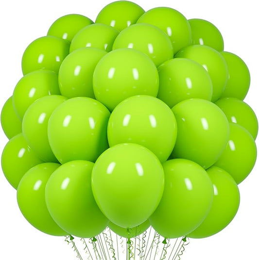 Lime Green Balloons, 66pack 12inch Light Green Latex Party Balloons for St. Patrick's Day Birthday Graduation Bridal Shower Baby Shower Gender Reveal Jungle Safari Theme Party Decorations