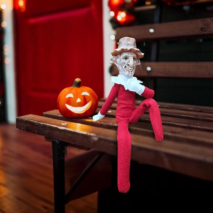 Creepy Goblin Elf Decoration 35cm – Handmade Horror-Inspired Ornament for Christmas, Halloween & Holiday Party Décor – Spooky Collectible with Sinister Expression
