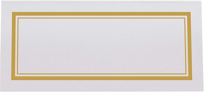 Double Line Border Place Cards, Gold (Choose Color), Set of 150, Pre-cut and Scored - Wedding, Party, Dinner, and Special Events - Made in the USA