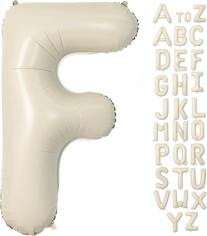40in Letter Balloons (Cream, Cream-F)