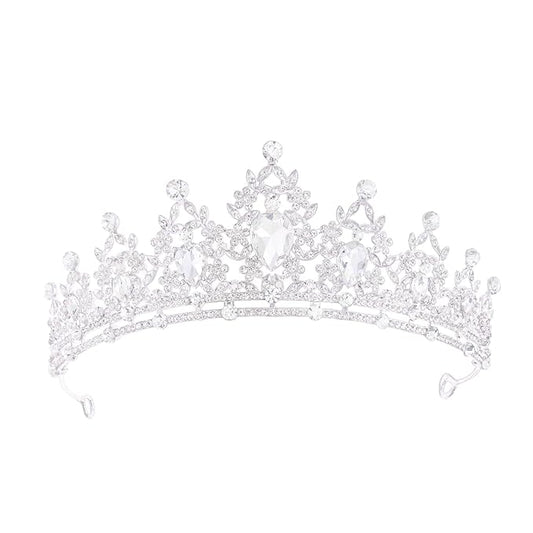 Princess Tiara and Crown for Women Wedding Tiaras for Bridal girls Tiaras and Crystal Crowns Rhinestone Headband Metal Hair Accessories for Costume Birthday Party Prom Gifts