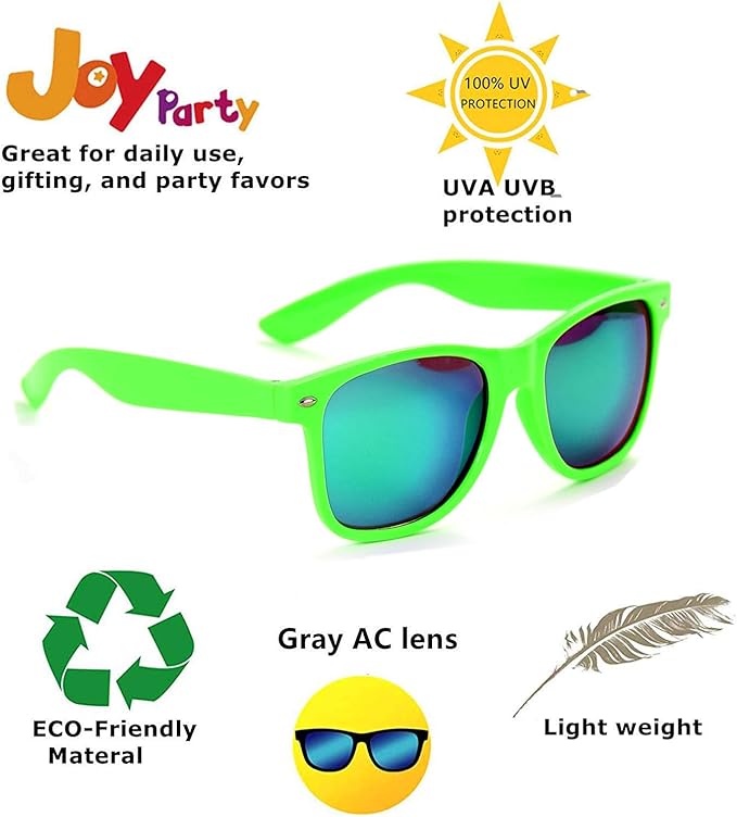 Eyegla Sunglasses Bulk Adults Party Sunglasses 80s Glasses Shades for Party Favors 8/10/20/30Pack