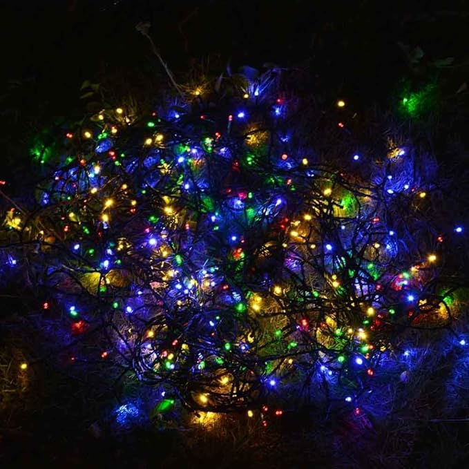 Solar Christmas Lights Outdoor, 72ft 200 LED 8 Mode Solar Powered String Lights Waterproof for Garden Patio Fence Holiday Party(Multicolor)