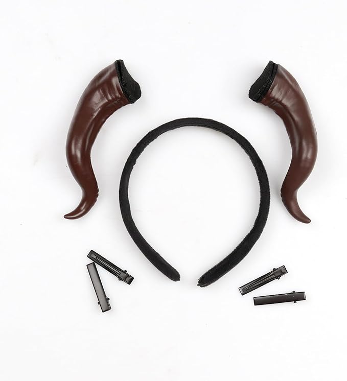 L'VOW Gothic Maleficent Horns Headband Headpiece Maleficent Ears Headdress Halloween Cosplay Costume Accessories